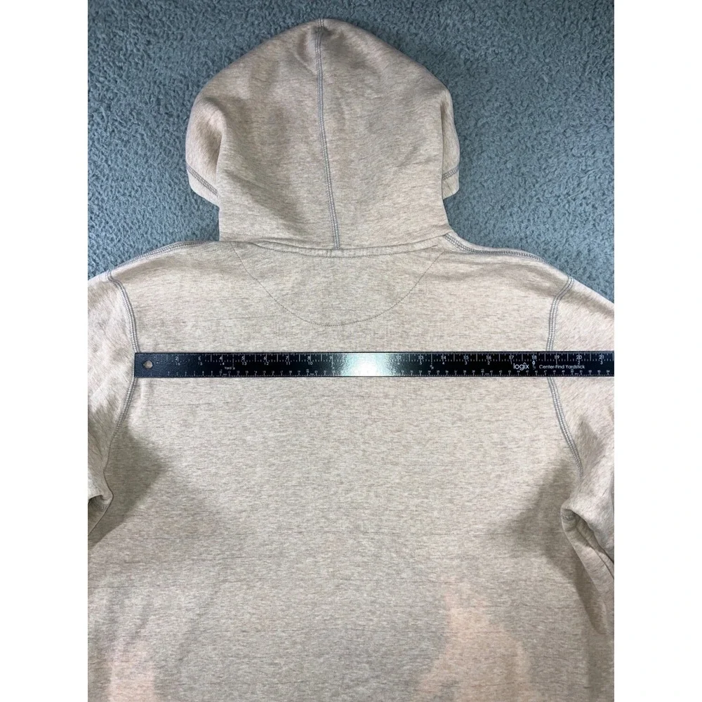 Nike Hoodie Men 3XL NFL Carolina Panthers Oatmeal Beige Blue Paint 90s Thrashed